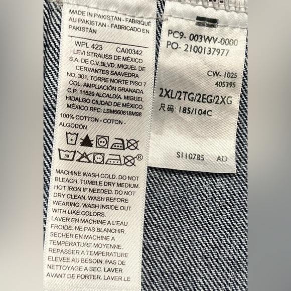 Levi's Men's Blue Denim Jacket, Size 2X - Picture 5 of 5